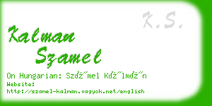 kalman szamel business card